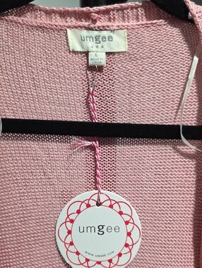 Umgee Light Pink Knit Open-Front Cardigan